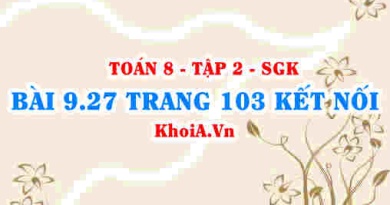 Bài 9.27 trang 103 Toán 8 Kết nối tri thức Tập 2